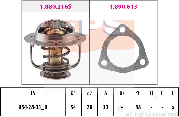 MDR EPS-1880 535 - Termostats, Dzesēšanas šķidrums autospares.lv