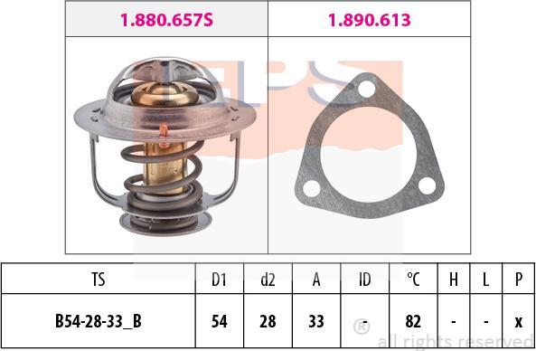 MDR EPS-1880 637 - Termostats, Dzesēšanas šķidrums autospares.lv