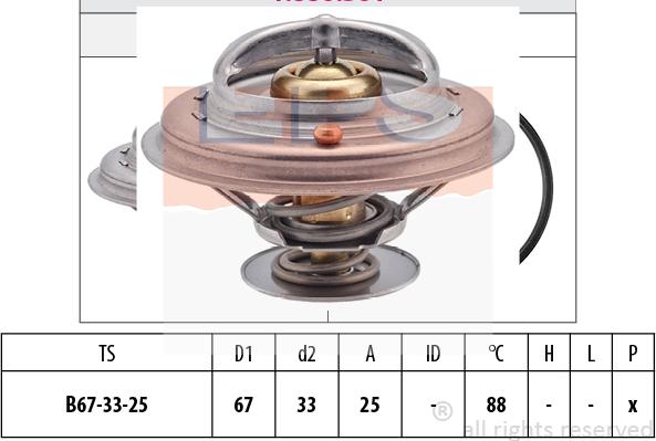 MDR EPS-1880 361S - Термостат охлаждающей жидкости / корпус www.autospares.lv