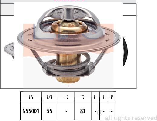 MDR EPS-1880 304S - Coolant thermostat / housing www.autospares.lv