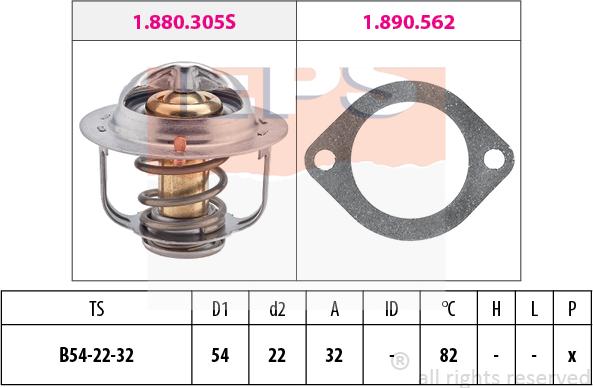 MDR EPS-1880 306 - Termostats, Dzesēšanas šķidrums autospares.lv