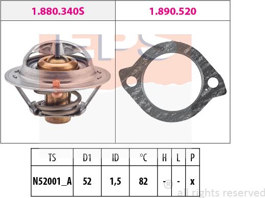 MDR EPS-1880 331 - Coolant thermostat / housing www.autospares.lv