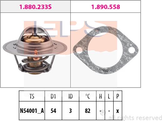 MDR EPS-1880 329 - Термостат охлаждающей жидкости / корпус www.autospares.lv