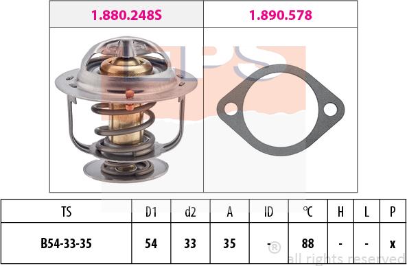 MDR EPS-1880 248 - Termostats, Dzesēšanas šķidrums www.autospares.lv