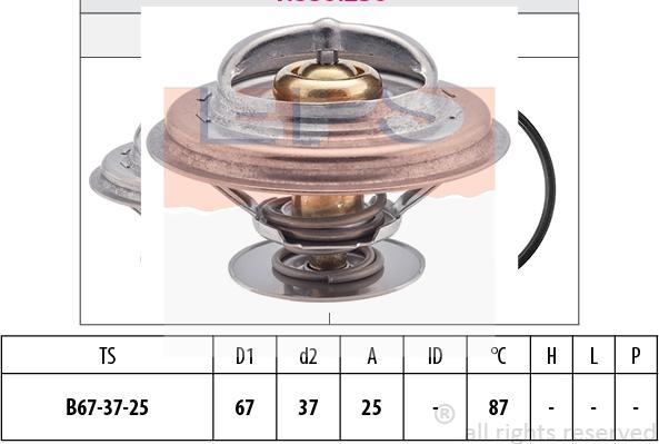 MDR EPS-1880 256S - Термостат охлаждающей жидкости / корпус www.autospares.lv