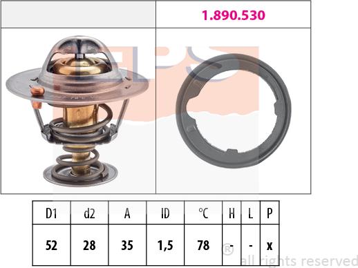 MDR EPS-1880 267 - Termostats, Dzesēšanas šķidrums autospares.lv