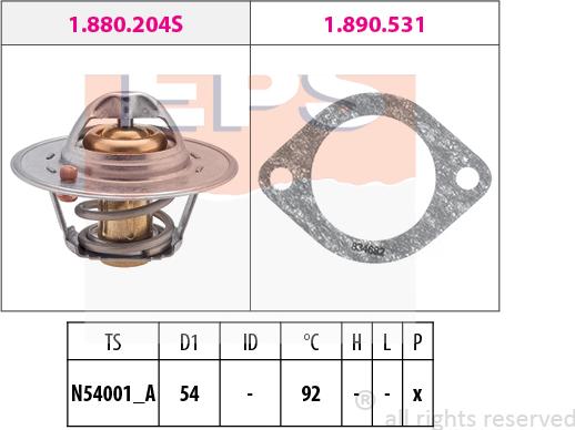 MDR EPS-1880 204 - Termostats, Dzesēšanas šķidrums www.autospares.lv