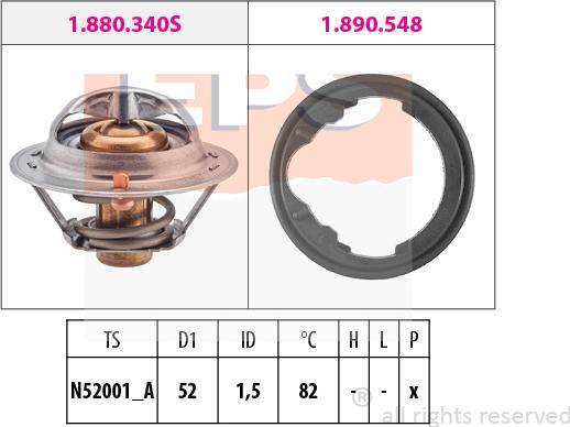 MDR EPS-1880 230 - Coolant thermostat / housing www.autospares.lv