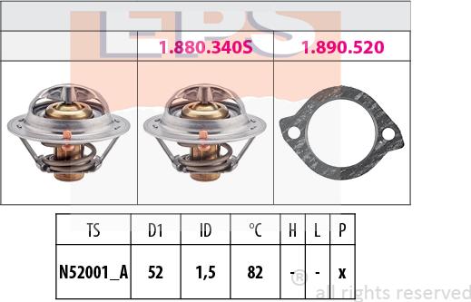 MDR EPS-1880 228 - Coolant thermostat / housing www.autospares.lv