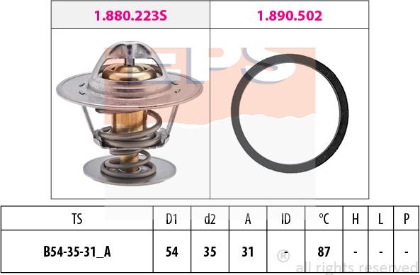 MDR EPS-1880 278 - Termostats, Dzesēšanas šķidrums autospares.lv