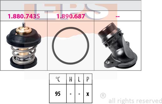 MDR EPS-1880 799K - Termostats, Dzesēšanas šķidrums autospares.lv