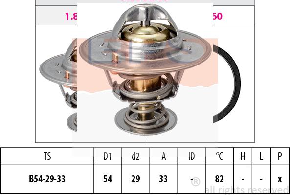 MDR EPS-1880 797S - Термостат охлаждающей жидкости / корпус www.autospares.lv