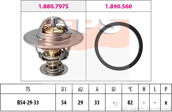 MDR EPS-1880 797 - Термостат охлаждающей жидкости / корпус www.autospares.lv