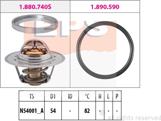 MDR EPS-1880 740 - Coolant thermostat / housing www.autospares.lv