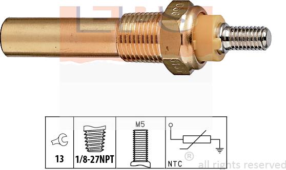 MDR EPS-1830 135 - Devējs, Dzesēšanas šķidruma temperatūra autospares.lv