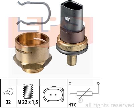 MDR EPS-1830 278K - Devējs, Dzesēšanas šķidruma temperatūra www.autospares.lv