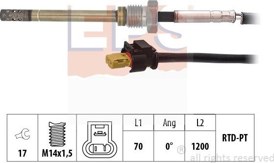 MDR EPS-1220 055 - Devējs, Izplūdes gāzu temperatūra www.autospares.lv