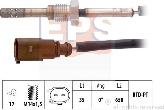 MDR EPS-1220 065 - Датчик, температура выхлопных газов www.autospares.lv