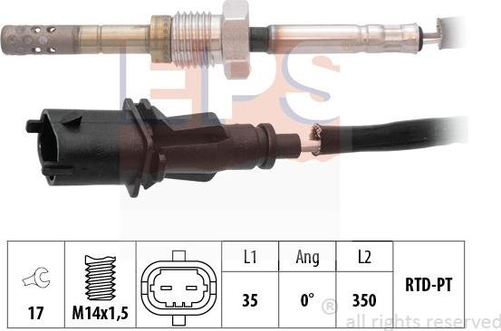 MDR EPS-1220 068 - Датчик, температура выхлопных газов www.autospares.lv