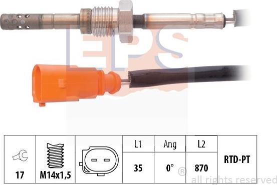 MDR EPS-1220 005 - Датчик, температура выхлопных газов www.autospares.lv