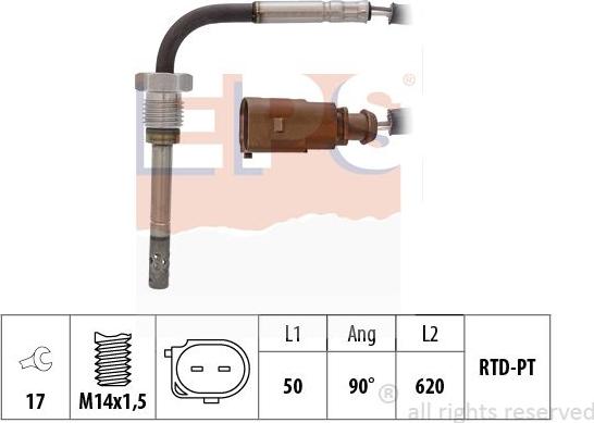 MDR EPS-1220 157 - Devējs, Izplūdes gāzu temperatūra www.autospares.lv