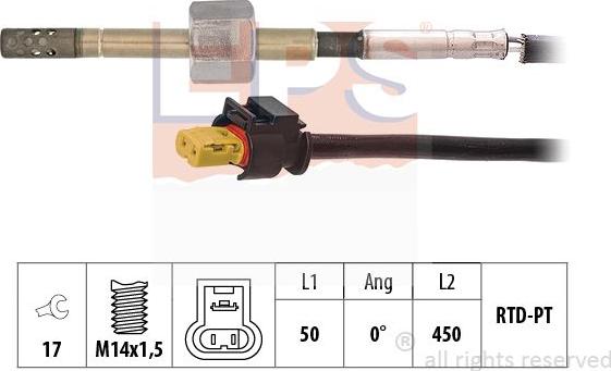 MDR EPS-1220 189 - Devējs, Izplūdes gāzu temperatūra autospares.lv