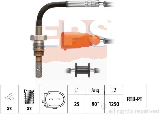 MDR EPS-1220 280 - Devējs, Izplūdes gāzu temperatūra autospares.lv