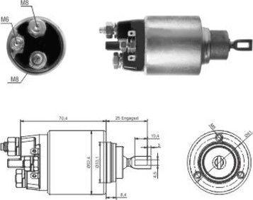 Meat & Doria 46061 - Тяговое реле, соленоид, стартер www.autospares.lv