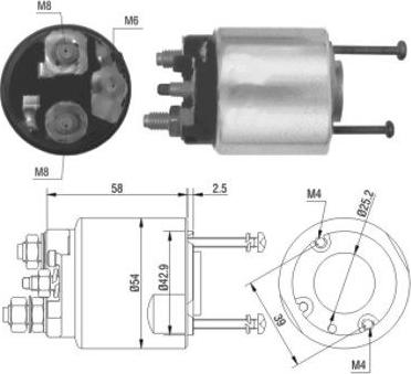 Meat & Doria 46016 - Тяговое реле, соленоид, стартер www.autospares.lv