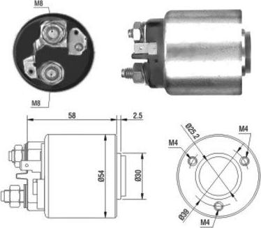 Meat & Doria 46011 - Тяговое реле, соленоид, стартер www.autospares.lv