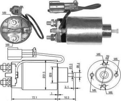 Meat & Doria 46039 - Тяговое реле, соленоид, стартер www.autospares.lv