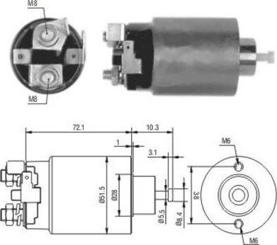 Meat & Doria 46025 - Solenoid Switch, starter www.autospares.lv