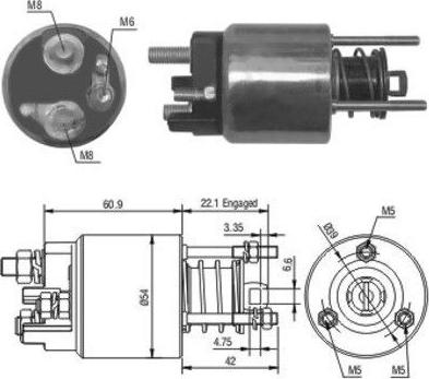 Meat & Doria 46076 - Solenoid Switch, starter www.autospares.lv