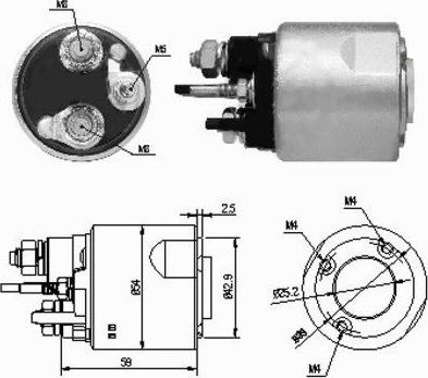 Meat & Doria 46159 - Тяговое реле, соленоид, стартер www.autospares.lv