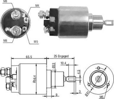 Meat & Doria 46107 - Тяговое реле, соленоид, стартер www.autospares.lv