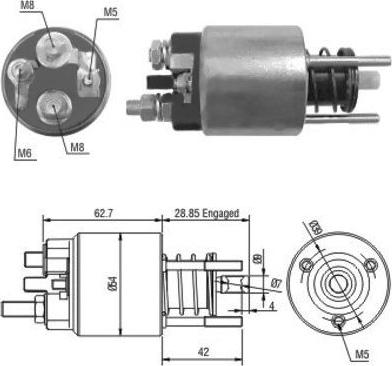 Meat & Doria 46128 - Solenoid Switch, starter www.autospares.lv