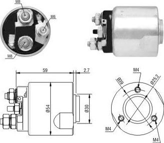 Meat & Doria 46170 - Тяговое реле, соленоид, стартер www.autospares.lv