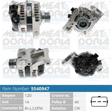 Meat & Doria 5540947 - Ģenerators www.autospares.lv