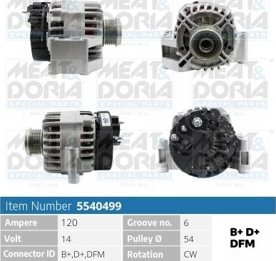 Meat & Doria 5540499 - Ģenerators www.autospares.lv