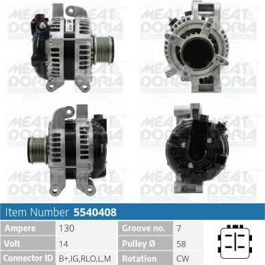 Meat & Doria 5540408 - Ģenerators autospares.lv