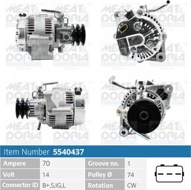 Meat & Doria 5540437 - Ģenerators www.autospares.lv