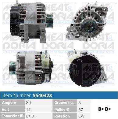 Meat & Doria 5540423 - Ģenerators autospares.lv