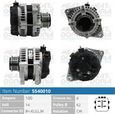 Meat & Doria 5540010 - Ģenerators www.autospares.lv