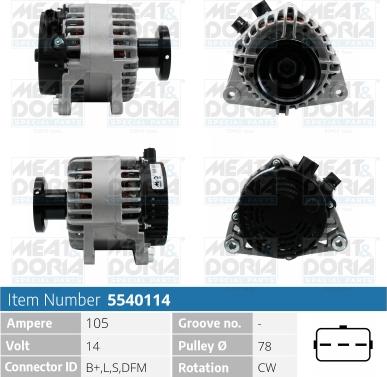 Meat & Doria 5540114 - Ģenerators www.autospares.lv