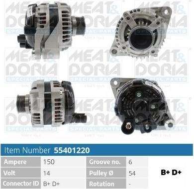 Meat & Doria 55401220 - Ģenerators www.autospares.lv