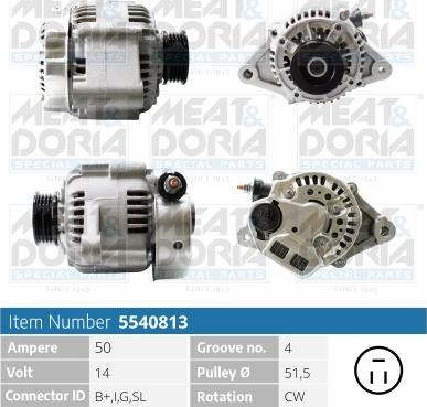 Meat & Doria 5540813 - Генератор www.autospares.lv