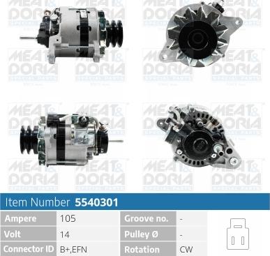 Meat & Doria 5540301 - Ģenerators autospares.lv