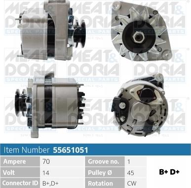 Meat & Doria 55651051 - Alternator www.autospares.lv