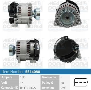 Meat & Doria 5514080 - Alternator www.autospares.lv