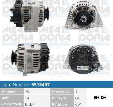 Meat & Doria 5515497 - Alternator www.autospares.lv